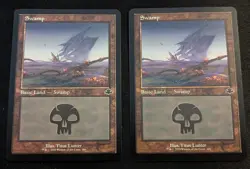MTG x2 Swamp (406) RETRO FRAME - Dominaria Remastered - Pack Fresh!! - Image 1