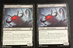 MTG - x2 Stinging Cave Crawler - The Lost Caverns of Ixalan - Pack Fresh!! - Image 1