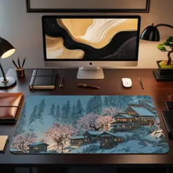 MTG Playmat | Snowy Japanese Selesnya Themed Playmat | Unofficial MTG Playmat - Image 2