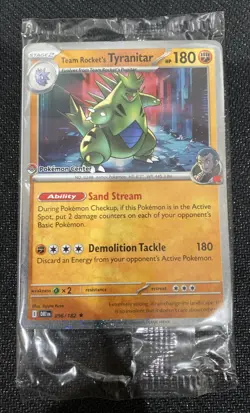 Team Rocket's Tyranitar (Pokemon Center Exclusive) 096/182 Promo Sealed - Image 1