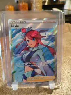 Pokemon TCG Skyla Full Art Trainer 072/072 Shining Fates Holo Ultra Rare - Image 1