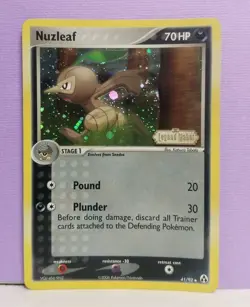 Nuzleaf Stamped Foil EX Legend Maker 41/92 Pokemon Card Nintendo 2006 - Image 1