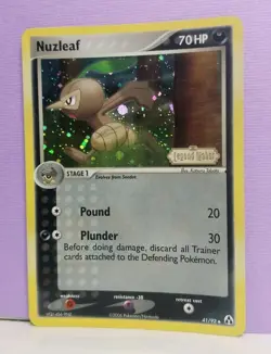 Nuzleaf Stamped Foil EX Legend Maker 41/92 Pokemon Card Nintendo 2006 - Image 3