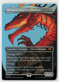 Herigast, Erupting Nullkite (Borderless) #362 (Foil) NM Modern Horizons 3 - Image 1