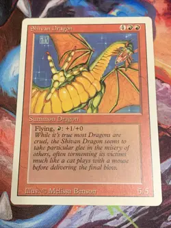 1994 Magic: The Gathering - Revised(3rd) - SHIVAN DRAGON - Vintage Rare - NM - Image 1