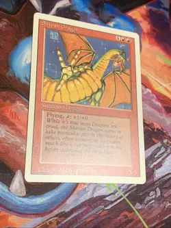 1994 Magic: The Gathering - Revised(3rd) - SHIVAN DRAGON - Vintage Rare - NM - Image 3