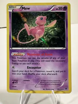 Pokemon TCG Fates Collide Holo Rare Mew 29/124 Collide - Image 1
