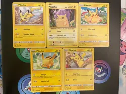 Pokemon Pikachu Base Card Lot Of 5 NEAR MINT - Image 1