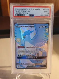2019 Pokemon Hidden Fates #SV54 ARTICUNO GX Shiny Vault Variant: PSA 9 - Image 1