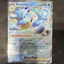 The Pokemon Company Blastoise ex 009/165 SV 151 Full Art Holo English 330HP - Image 1