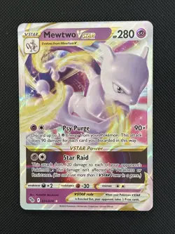 Pokemon TCG Mewtwo VSTAR Holo Ultra Rare Card 031/078 - Image 1