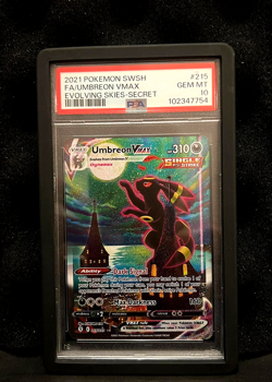 2021 POKEMON SWORD & SHIELD EVOLVING SKIES SECRET FULL ART/UMBREON VMAX PSA 10 - Image 1