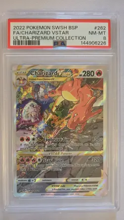 2022 POKEMON SWSH BSP FA/CHARIZARD VSTAR PSA 8 - Image 1