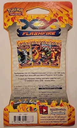 Pokemon TCG XY FLASHFIRE SLEEVED BOOSTER PACK - FACTORY SEALED 820650108877 - Image 2