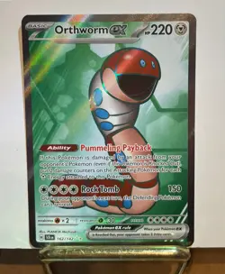 Orthworm ex 162/142 - Pokemon TCG Stellar Crown Ultra Rare NM - Image 1