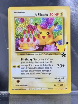 Birthday Pikachu 24 Celebrations Classic Collection Pokemon TCG - Image 1