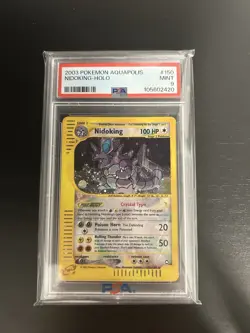 PSA 9 Pokemon Nidoking Crystal Aquapolis Holo Rare #150 Mint - Image 3