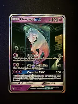 NM Mewtwo GX 78/73 Shining Legends Secret Full Art Holo EN 2017 - Image 1