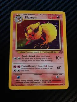 Pokemon TCG Flareon Jungle 3/64 Holo Unlimited Holo Rare - Image 1