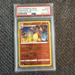 Pokemon 2020 Charizard Reverse Holo SWSH Vivid Voltage 025/185 PSA 10 GEM MINT - Image 1
