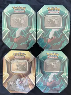 Pokemon Triple Whammy Tin 4 Pack Slaking, Darkrai - Image 1
