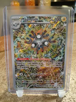Pokemon TCG Magneton Black Star Promo Illustration Rare Surging Sparks SVP 159 - Image 1