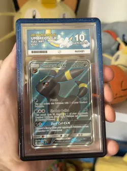 Pokemon TCG Umbreon GX Sun Moon 142/149 Holo Full Art Ultra Rare Ace Grade 10 - Image 1