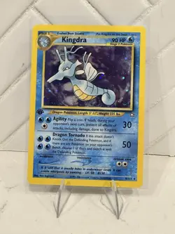 Pokemon TCG Kingdra 🌊 Neo Genesis 1st Edition Holo Card 8/111 NM - Image 1