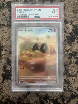 Pokemon TCG - Sandile IR 216/198 - Scarlet & Violet Base Set - PSA 9 - Image 1