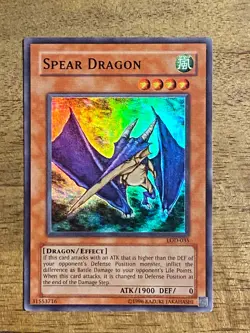 Yugioh Spear Dragon LOD-035 Super Rare- LP - Image 1
