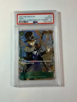 One Piece 3rd Anniversary WINNER 3 Brothers Luffy Sabo Ace Sequential PSA 10 - Image 4