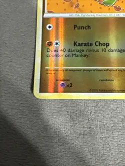 Mankey 53/95 Common Unleashed Reverse Holo Pokemon Card Near Mint (DISCONTINUED) - Image 3