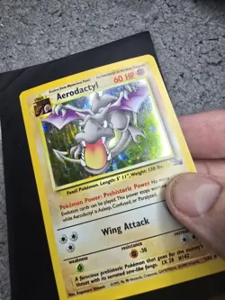 Aerodactyl 1/62 Fossil Holo Pokemon Card Unlimited Rare Pokemon - Image 3