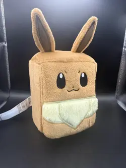 Pokemon Prismatic Plush Deck Case Eevee TCG Official Card Holder - Image 1