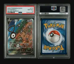 2022 POKEMON SWORD & SHIELD SILVER TEMPEST #177 FULL ART ALT ART UNOWN V PSA 10 - Image 2