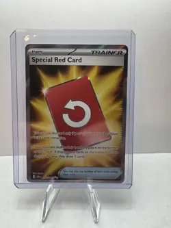 Special Red Card 113/086 Chaos Rising Trainer Full Art Holo Rare Pokemon Card NM - Image 1