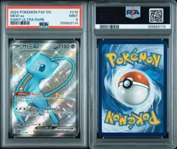 2024 Pokemon TCG Paldean Fates Mew EX Shiny Ultra Rare Card #216 PSA 9 Mint - Image 3