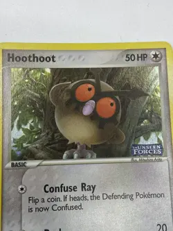 2005 EX Unseen Forces 59/115 Hoothoot Holo Pokemon Card - Image 2