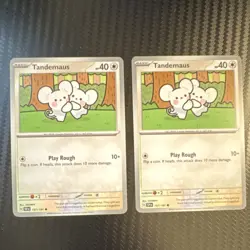 Pokemon TCG SV3A 4 Card Lot Tandemaus Noibat 2023 Regular English - Image 1