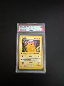 1999 Pokemon Pikachu Red Cheeks 1st Edition PSA 9 - Image 1