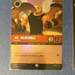 Disney Lorcana First Chapter Mr. Incredible 2-Card Lot 215/204 Foil 227/204 - Image 2