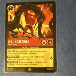 Disney Lorcana First Chapter Mr. Incredible 2-Card Lot 215/204 Foil 227/204 - Image 3