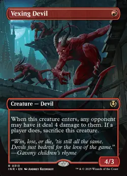 MTG Innistrad Remastered BORDERLESS R Vexing Devil #0313 - Image 1