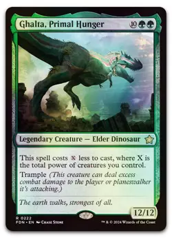 Ghalta, Primal Hunger #222 (Foil) (NM) Foundations FDN Magic MTG - Image 1