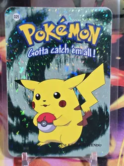 Pokemon TCG - Pikachu 025 - Vending Prism Sticker Card - Holo - Image 1
