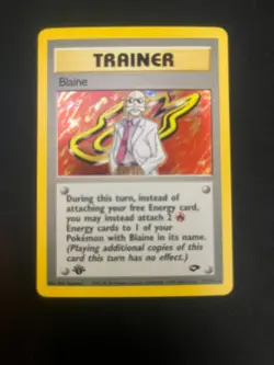 2000 Pokemon - 1st Edition Blaine Holo Rare Trainer Gym Challenge 17/132 LP - Image 1