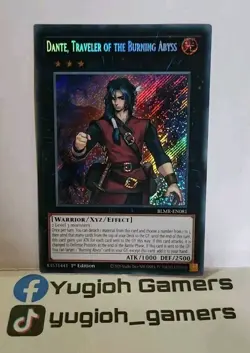 YUGIOH DANTE TRAVELER OF THE BURNING ABYSS SECRET BLMR-EN081 1ST EDITION LP - Image 1