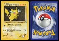 Lt. Surge's Pikachu 81/132 Unlimited Common Gym Heroes Pokemon English NM - Image 3