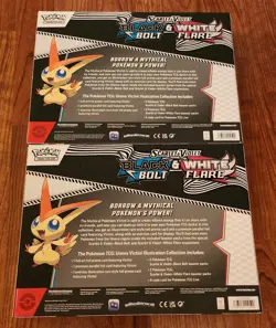 Pokemon Black Bolt & White Flare Victini Illustration Collection Box - Lot of 2 - Image 2