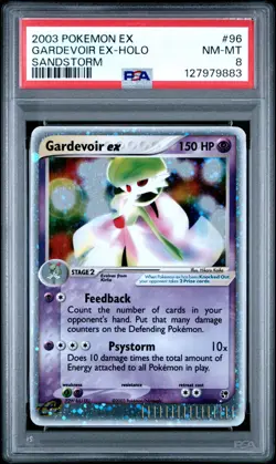 Pokemon EX Sandstorm Gardevoir ex 96/100 Holo Ultra Rare PSA 8 Near Mint SWIRL - Image 1